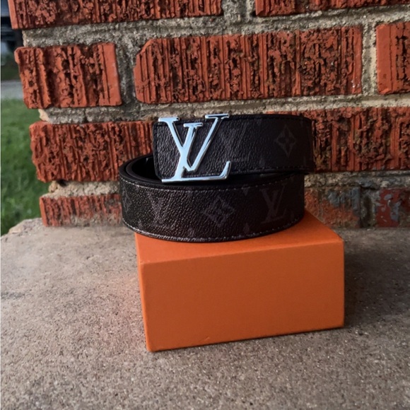 Louis Vuitton Other - Louis Vuitton Brown Monogram Belt with Silver Logo